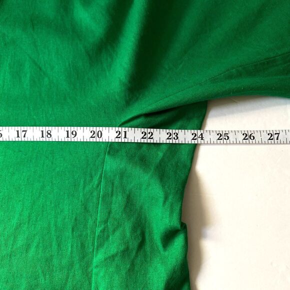 Zara Linen Blend Shirt Women M Shamrock Green 3/4 Kimono Sleeve Button Down NWOT - Picture 12 of 16